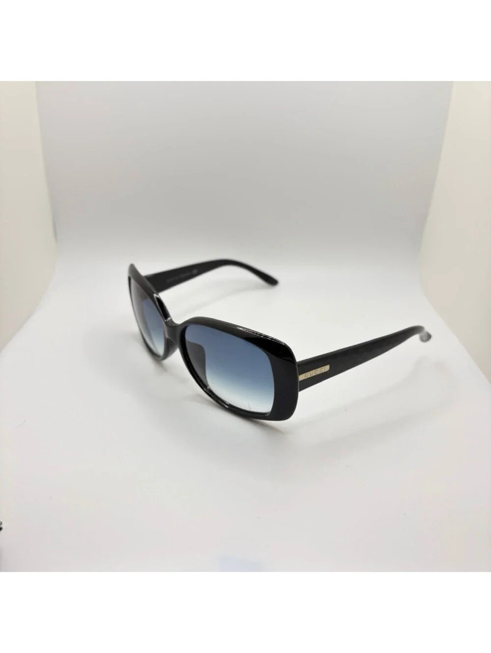 Gucci Sunglasses All Over Print WF6JJ Black Womens Blue Lens 59-16 125 mm